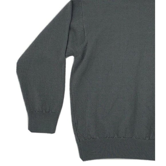 Men's Pebble Beach Collection Long Sleeve V-Neck Sweater Gray Woolmark Golf - Picture 10 of 12